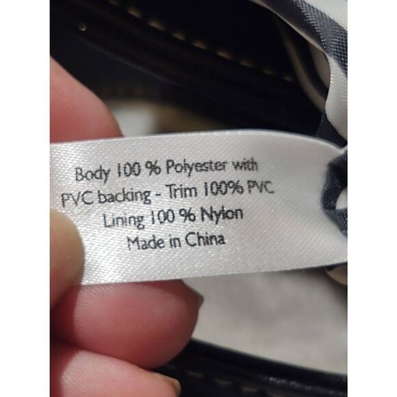 NWOT Givenchy Parfum Black Polyester Nylon Double Top Handle Tote Bag Purse - Picture 7 of 10